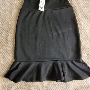 Agnes and dora black flounce skirt, xxs